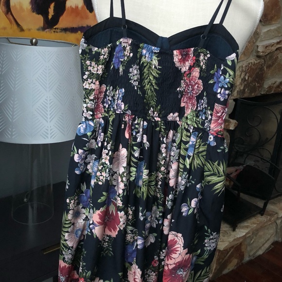 Band of Gypsies Black Floral Sleeveless Corset top Mini Dress XS - Picture 4 of 11